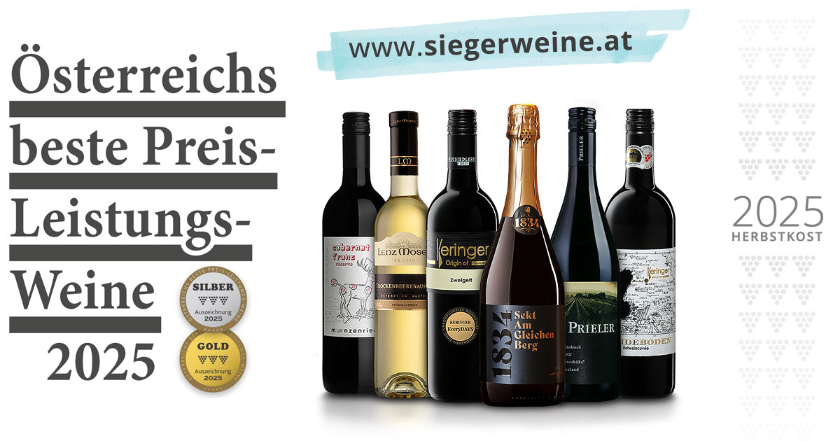 &Ouml;sterreichs beste Preis-Leistungs-Weine 2025 | Herbstkost | Rotweine, Sekt und S&uuml;&szlig;weine